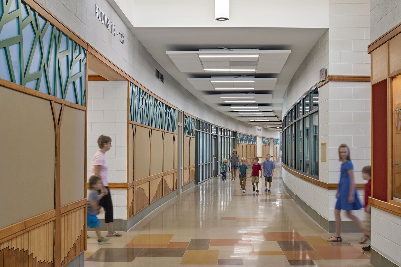 The inside of the redesigned Sandy Hook Elementary Schoo