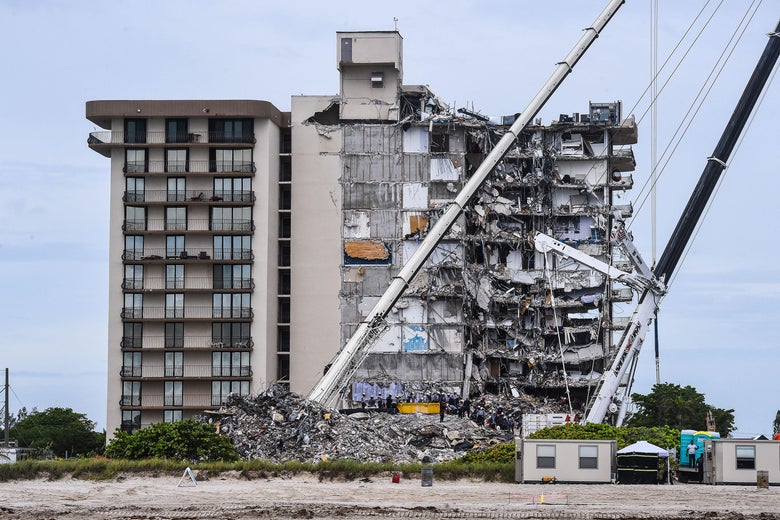 The horror of the Surfside building collapse.