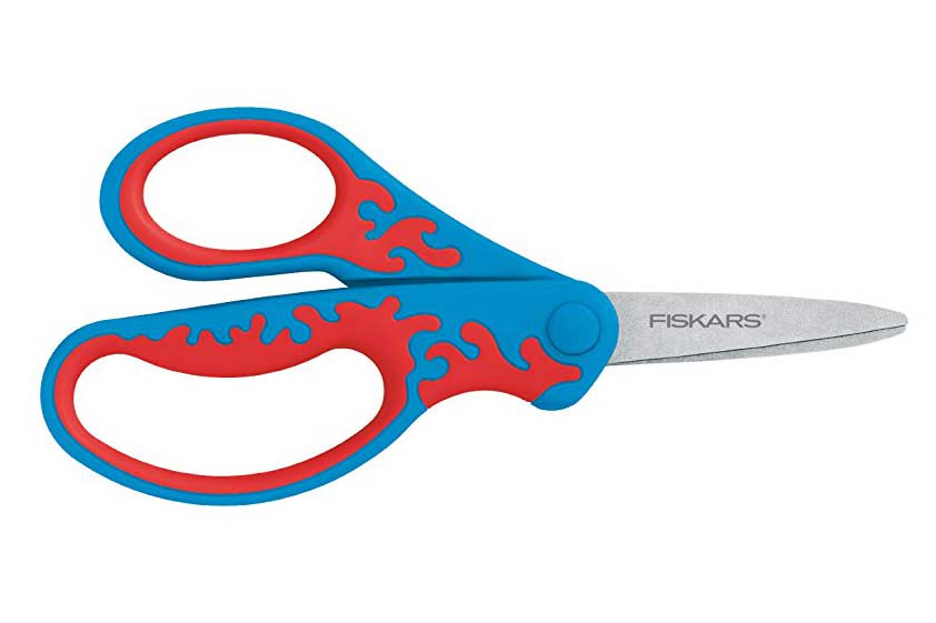 Fiskars 5-Inch Softgrip Left-Handed Pointed-Tip Kids Scissors