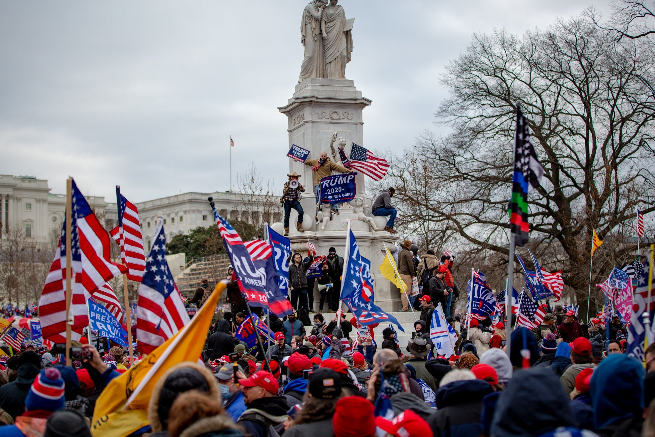 Crowds at the Save America March before the full-blown riot broke out.