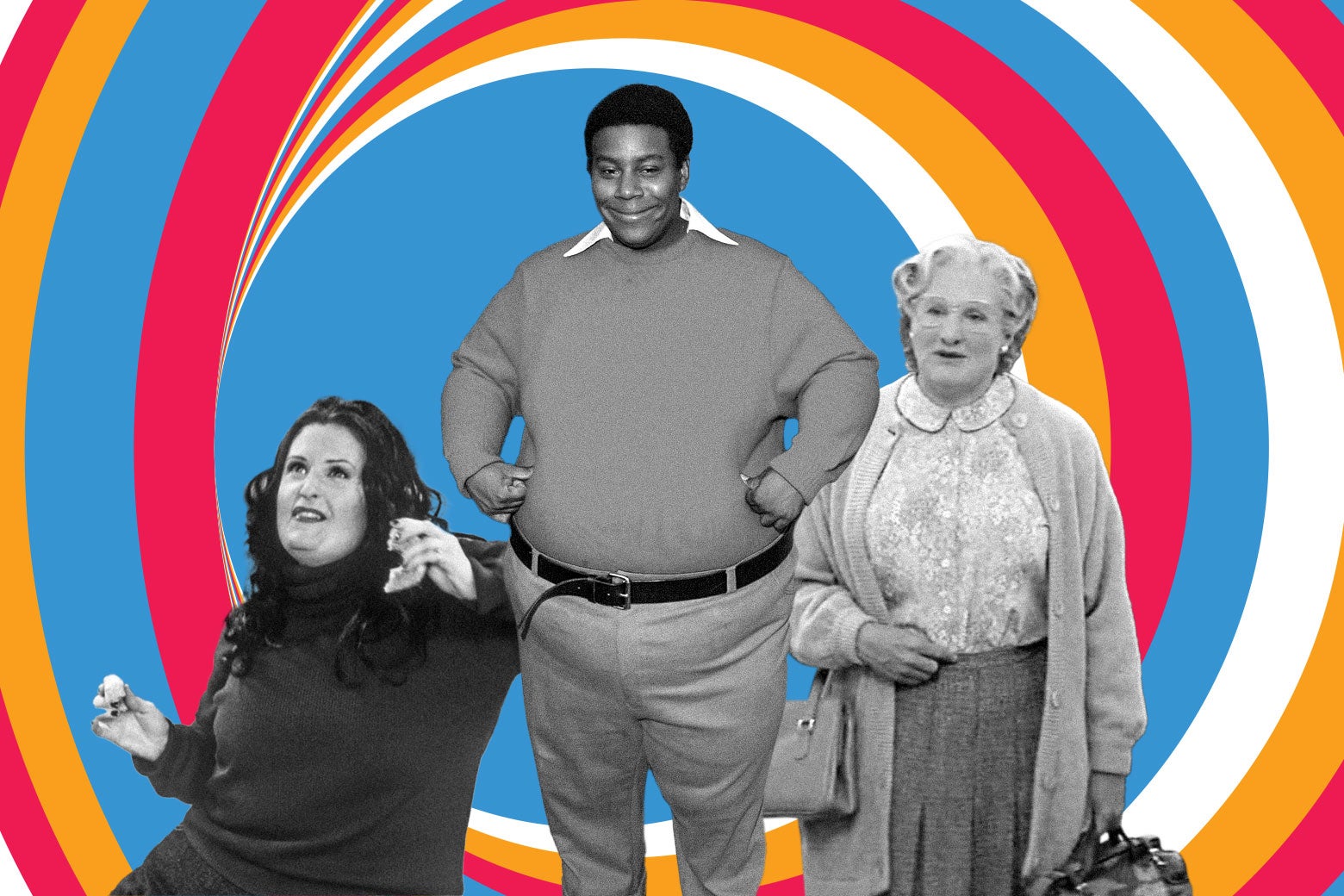 The comedic fat suit took off in the 1990s and continues to evolve.