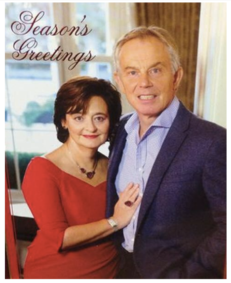Tony Blair Christmas card: Is weird.