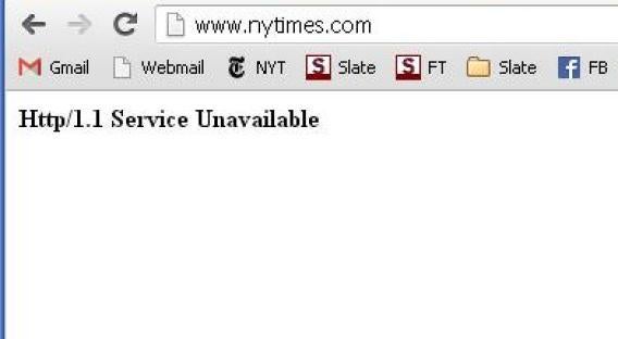 NYT website down