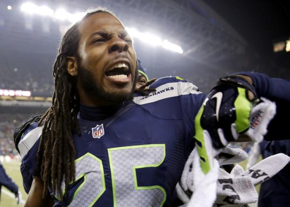 Thug: Seattle Seahawks cornerback Richard Sherman was called a thug after  appearing to gloat during a postgame interview.