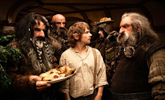 Still of John Callen, Martin Freeman, William Kircher, Graham McTavish and James Nesbitt in The Hobbit: An Unexpected Journey.