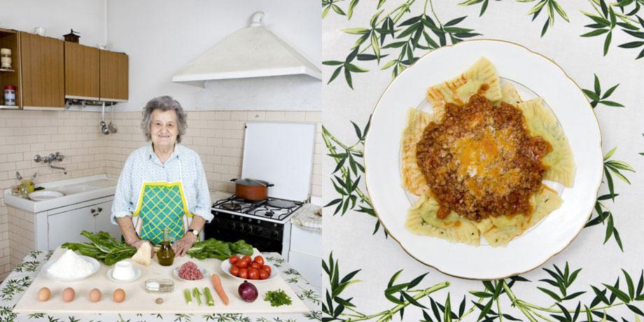 Marisa Batini, 80 years old – Castiglion Fiorentino, Italy– Swiss chard and ricotta Ravioli with meat sauce -