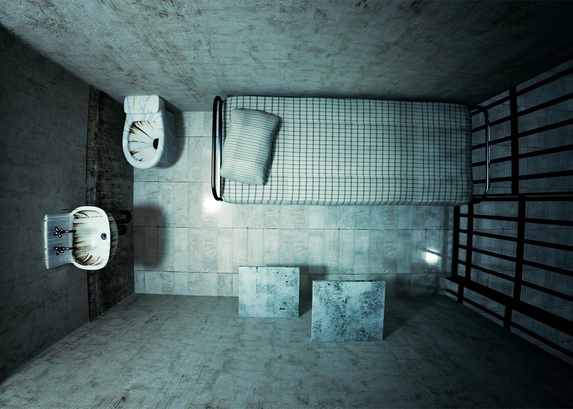 Prison cell mental illness.