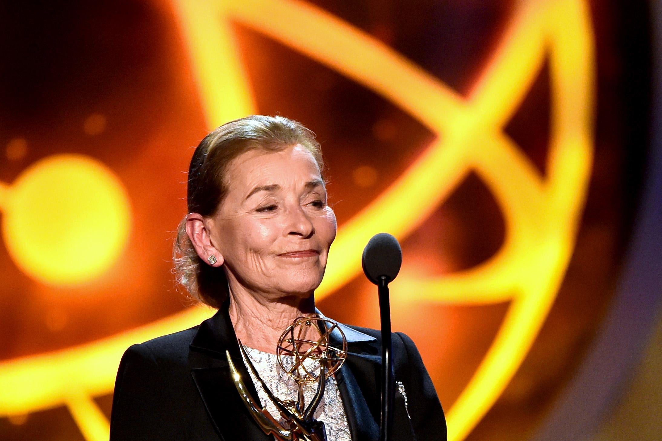 PASADENA, CALIFORNIA - MAY 05: Judge Judy accepts the Lifetime Achievement Award onstage at the 46th annual Daytime Emmy Awards at Pasadena Civic Center on May 05, 2019 in Pasadena, California. (Photo by Alberto E. Rodriguez/Getty Images)