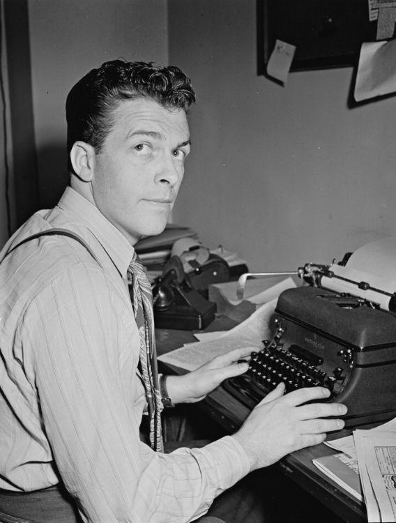 Journalist with typewriter