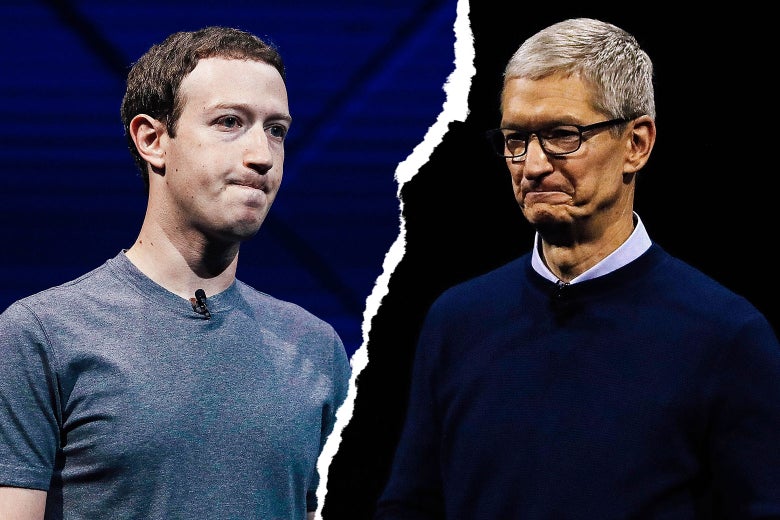 Mark Zuckerberg's squabble with Tim Cook has a long history behind it.