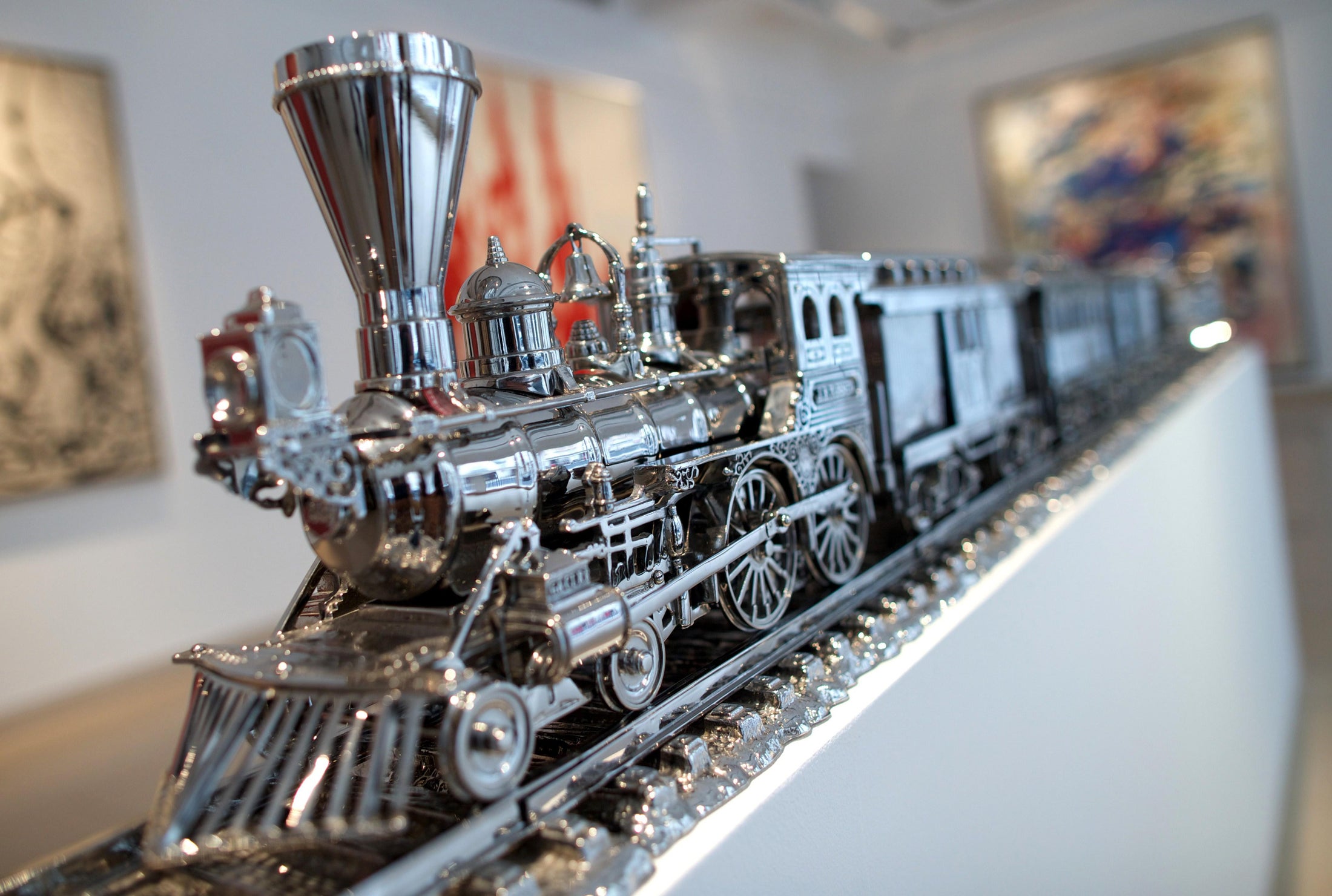 Jeff Koons train The Jim Beamfilled steel sculpture sold for 33.8