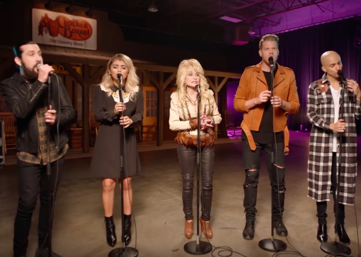 Dolly Parton and Pentatonix give "Jolene" an a cappella makeover.