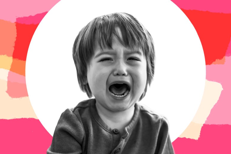 Toddler boy sobbing