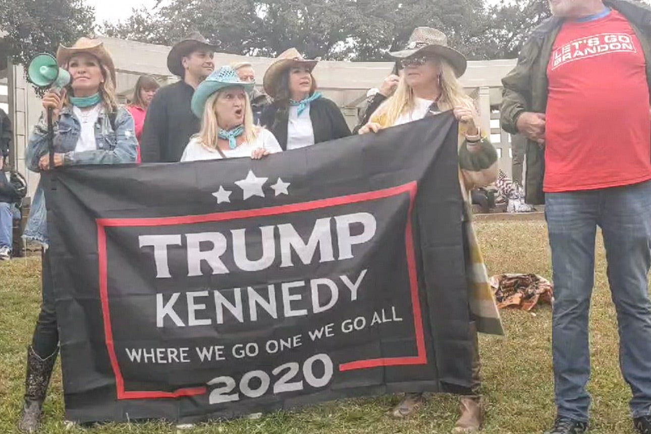 Trump-supporting QAnon Conspiracists Crowd Dealey Plaza Hoping To See ...