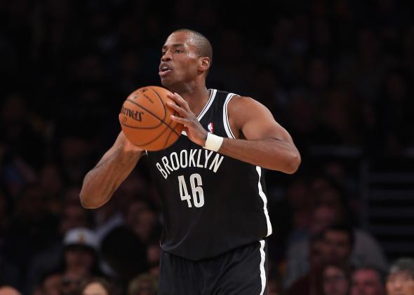 Jason Collins in his Brooklyn Nets debut.