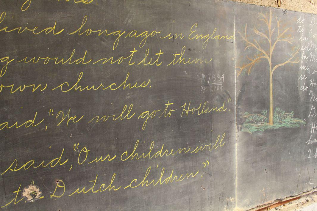 School Scrambles To Preserve Newly Discovered Chalkboards From