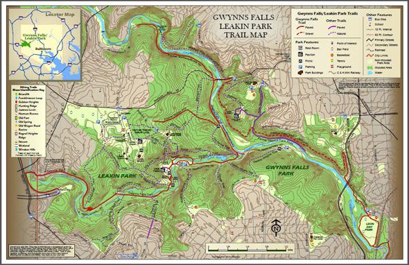 Map courtesy of Friends of Gwynns Falls/Leakin Park, Inc.