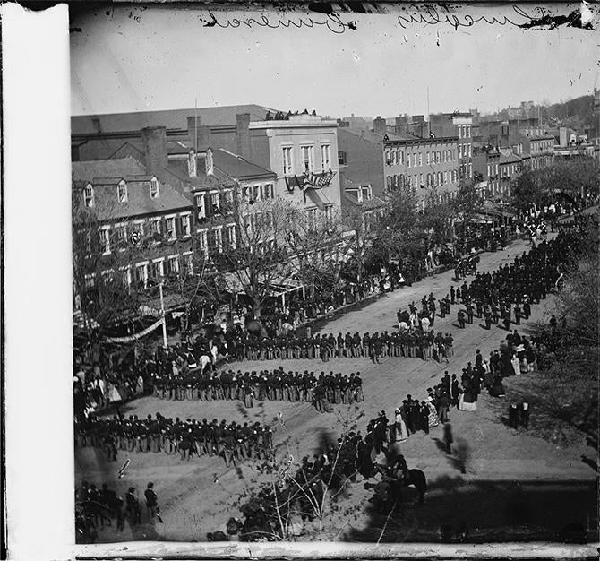 Lincoln’s funeral on Pennsylvania Avenue in Washington, D.C., on April 19, 1865