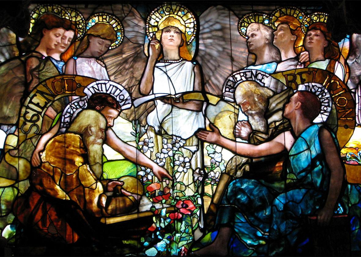Stained glass window by Louis Comfort Tiffany and Tiffany Studio
