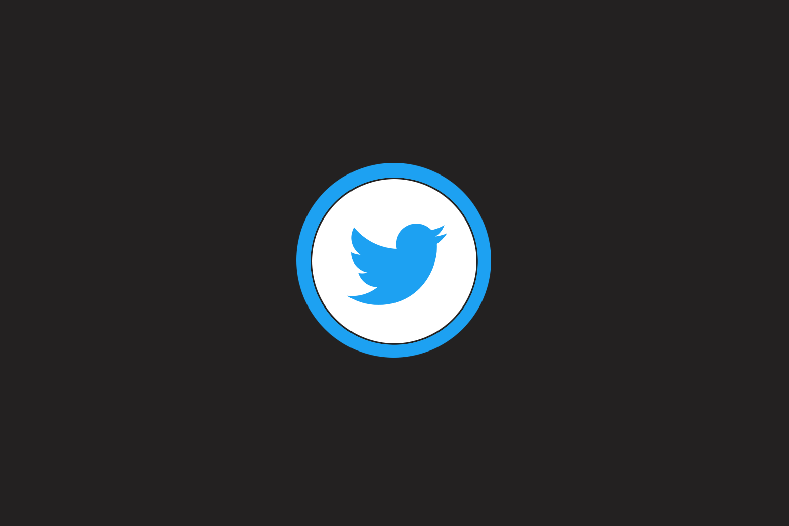 A Twitter bird slowly disappearing in a circle.