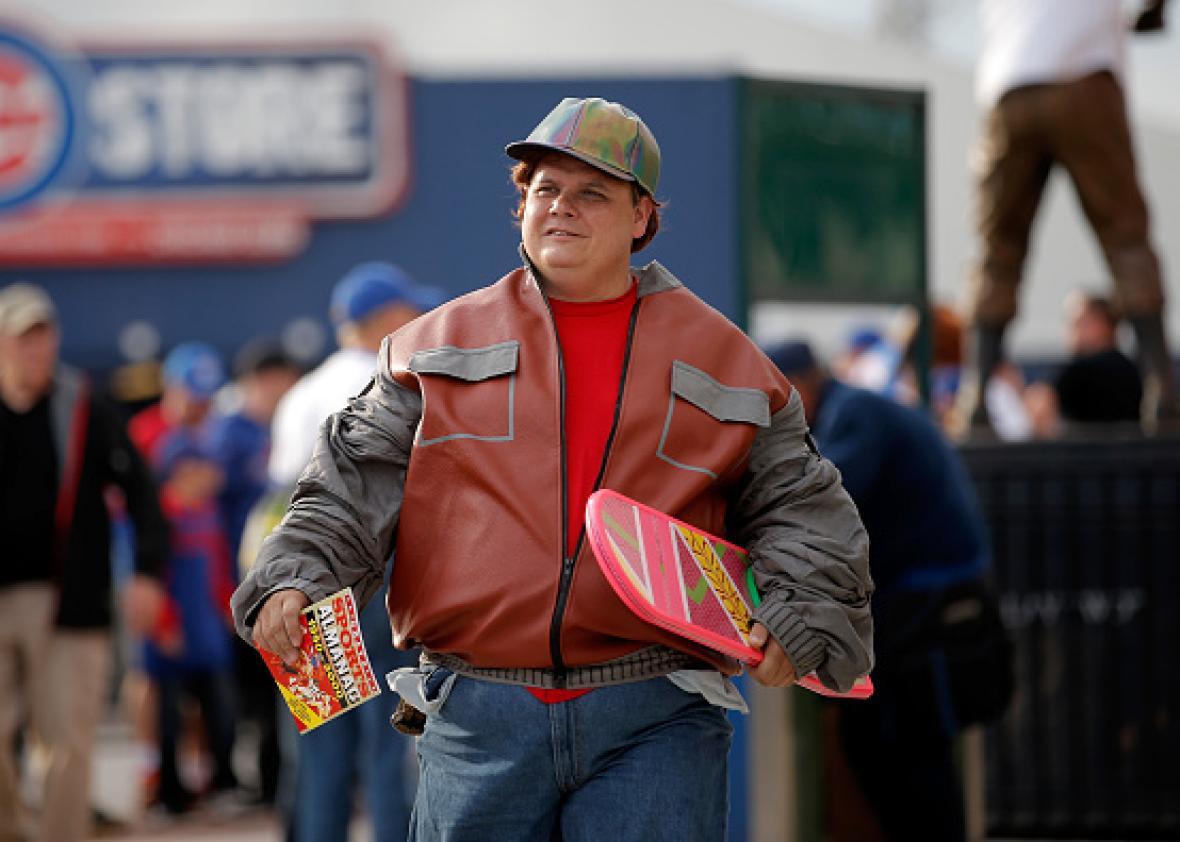 Here is the saddest Cubs fan, Marty McFly.