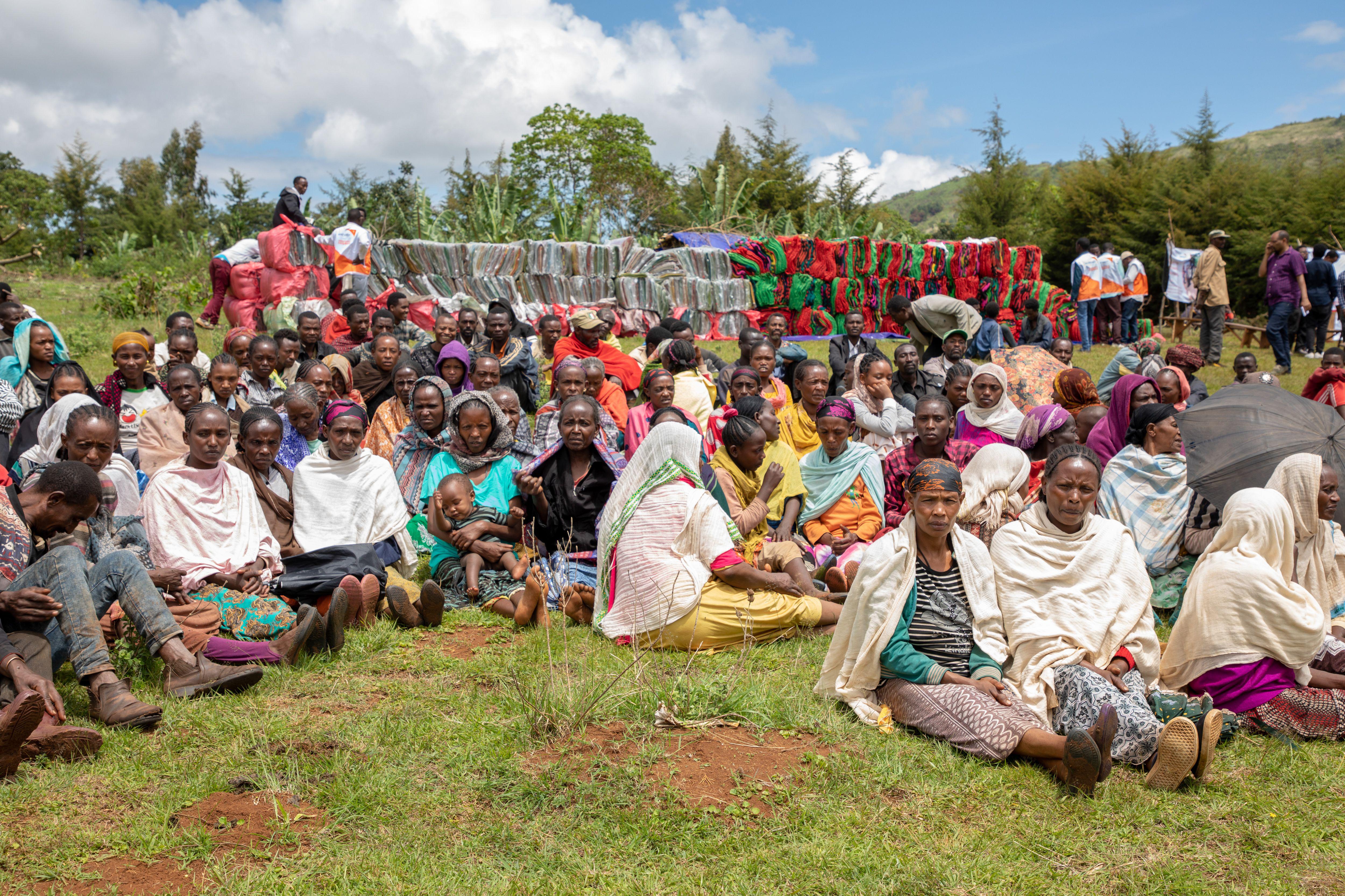 Displaced people in Qercha village, southern Ethiopia