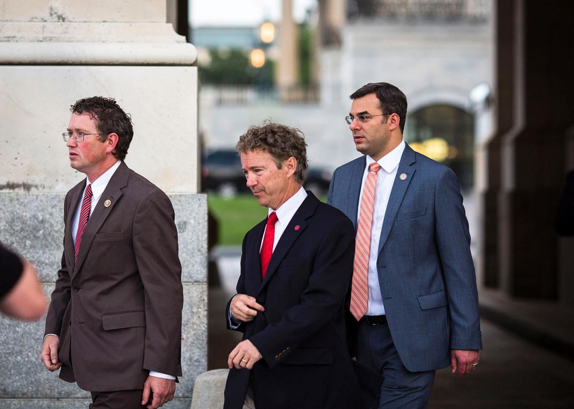 Rep. Thomas Massie (R-KY), Sen. Rand Paul (R-KY) and Rep. Justin,Rep. Thomas Massie (R-KY), Sen. Rand Paul (R-KY) and Rep. Justin Amash (R-MI)