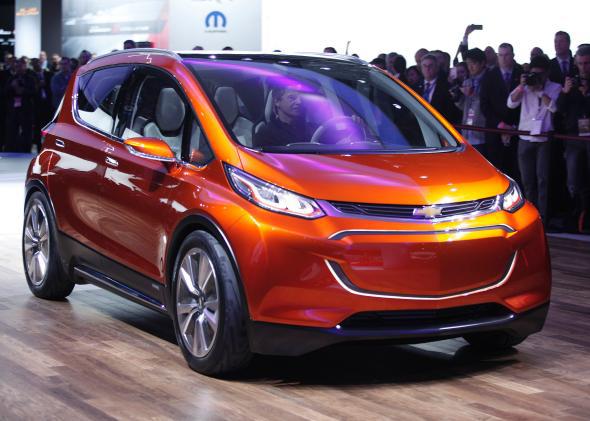 GM revealed the all-electric Chevrolet Bolt concept at the 2015 North American International Auto Show in Detroit.