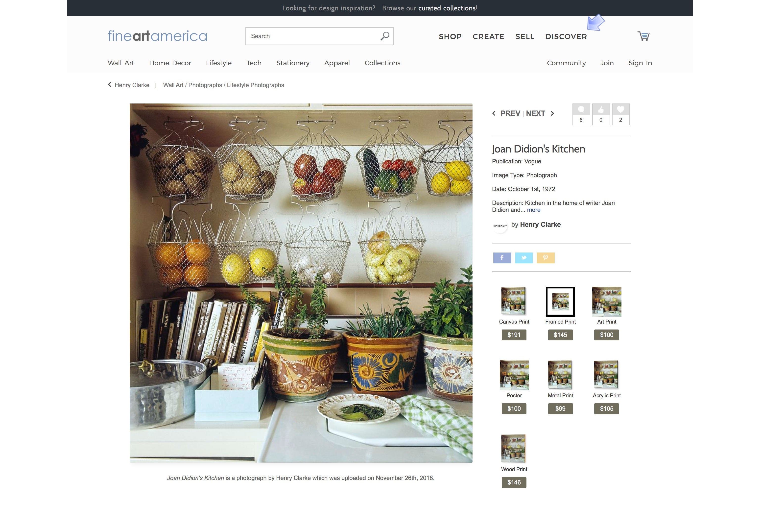 Screengrab of a website showing a photo of a kitchen counter.