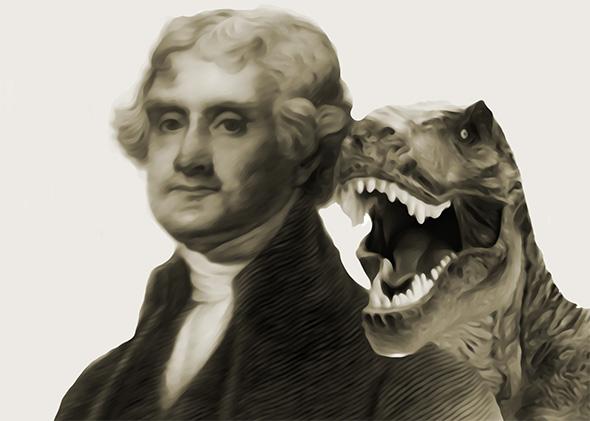 Thomas Jefferson and a dinosaur