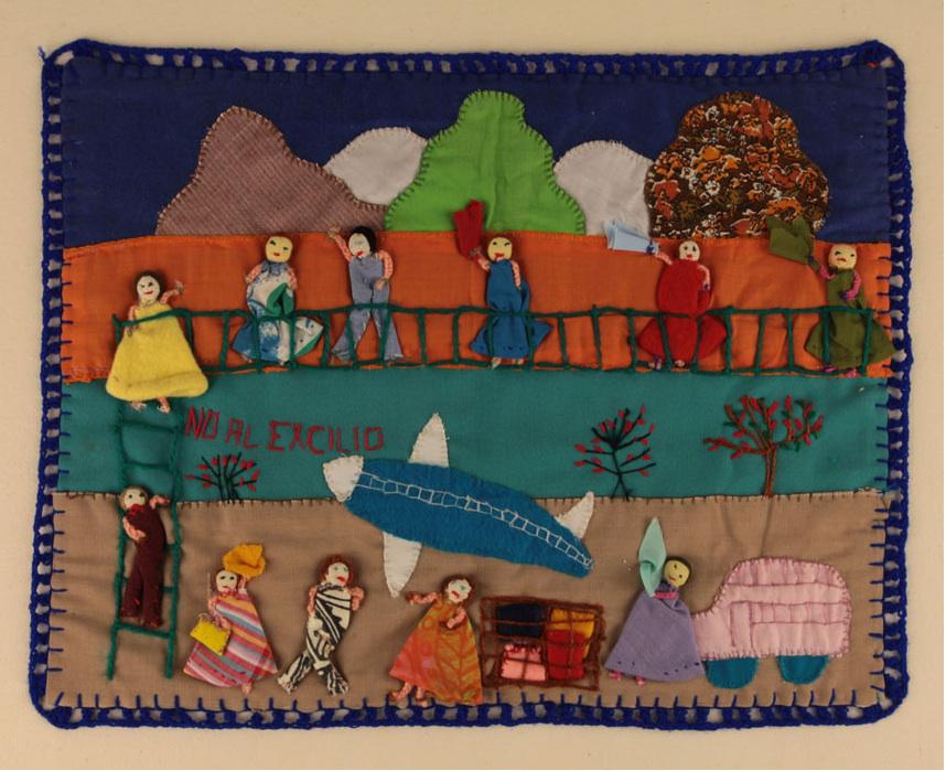 History of quilting: Arpilleras made by Chilean women to protest Pinochet.