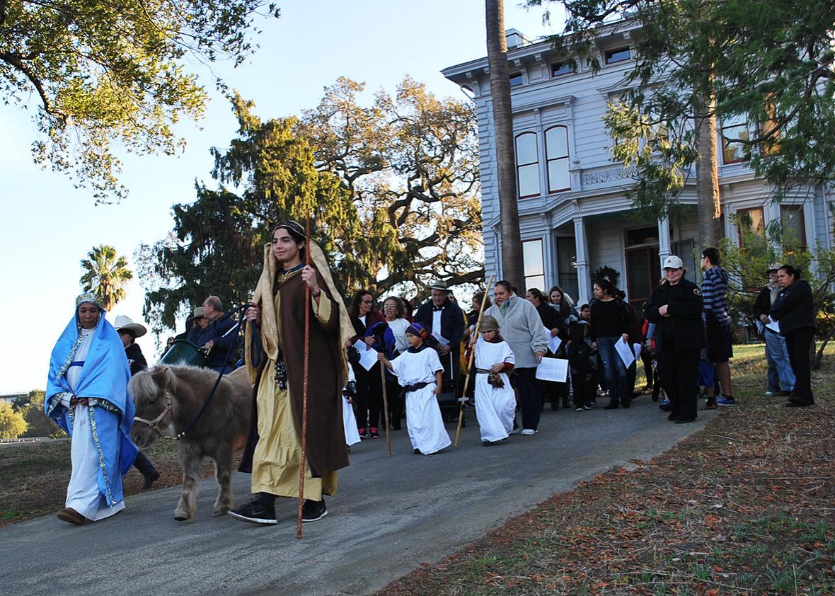 Las Posadas Procession at the John Muir National Historic Site Martinez, California, in partnership with the Anza Trail and the Spanish Choir of Saint Catherine of Siena, shared the history of Las Posadas on December 14, 2013. 