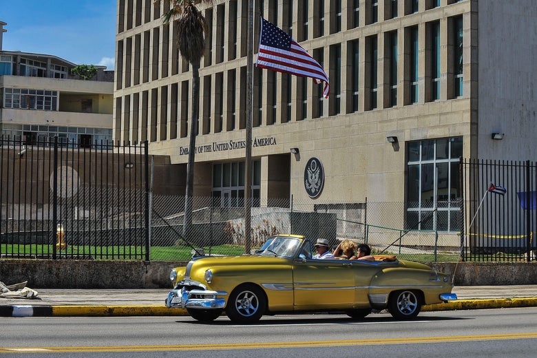 The U.S. Embassy in Havana, taken on Oct. 3.