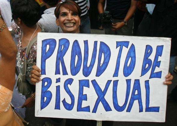 A sign at New Delhi's Queer Pride March in June 2008. 