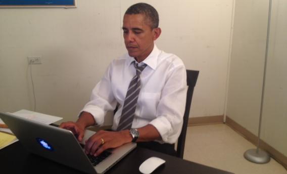 Obama doing his Reddit AMA in August.
