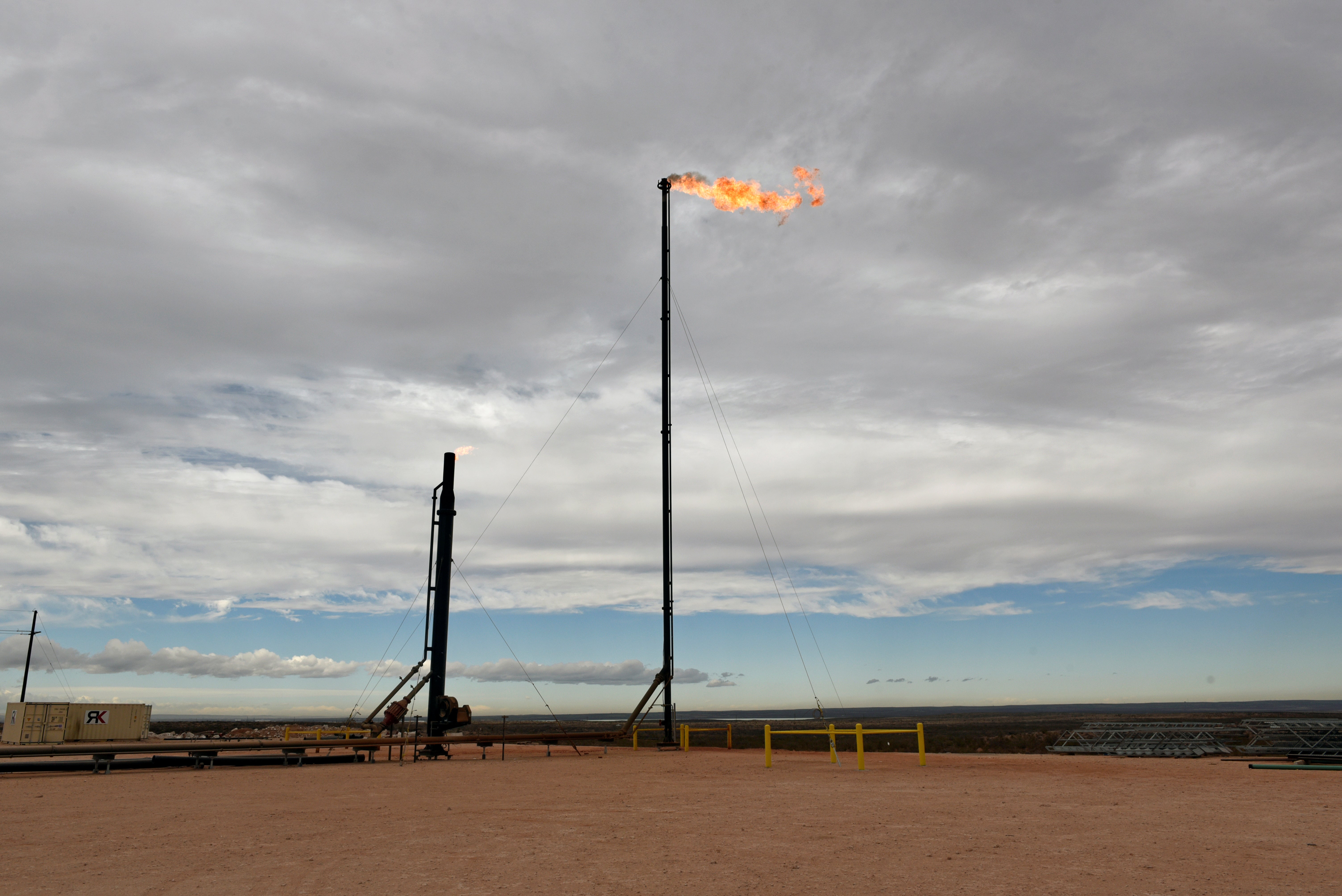 A natural gas flare