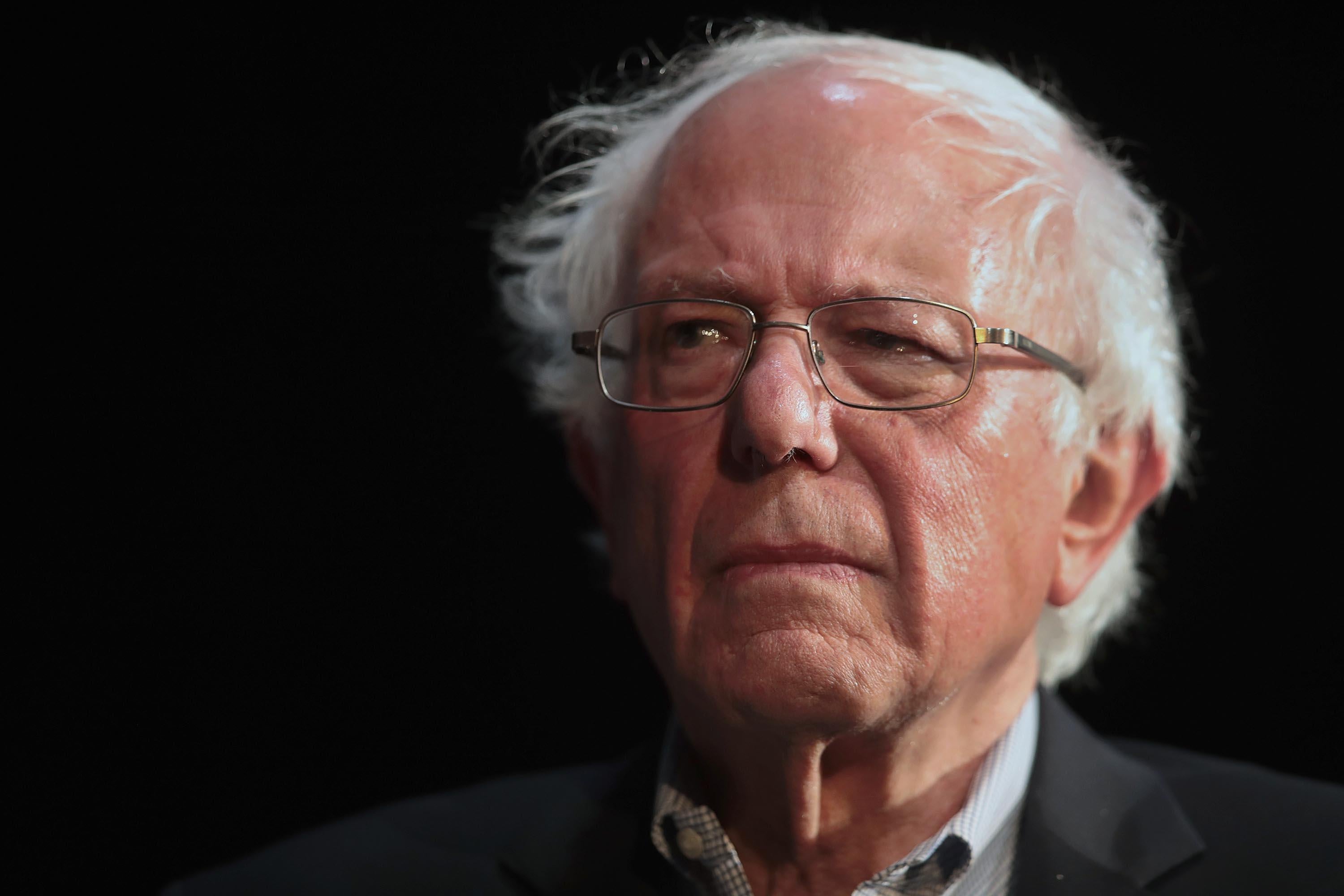 MUSCATINE, IOWA - APRIL 06: Democratic presidential candidate Senator Bernie Sanders (I-VT) host a campaign rally at the Fairfield Arts and Convention Center on April 06, 2019 in Fairfield, Iowa. The event is the final of three campaign events Sanders held in the state today.  (Photo by Scott Olson/Getty Images)