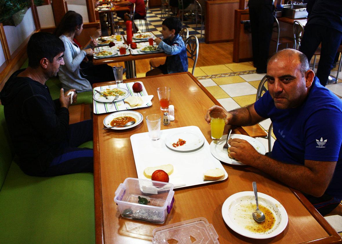 THE BLACK SEA. The cafeteria ferry, a truck driver with his pet turtles.