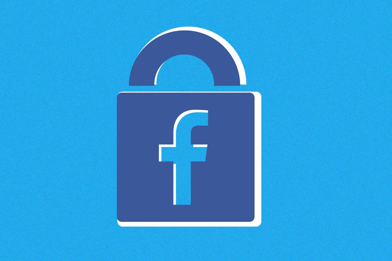A Facebook logo incorporated into a lock