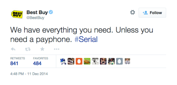 Best Buy Serial tweet: What's wrong with brand jokes about a murder podcast?