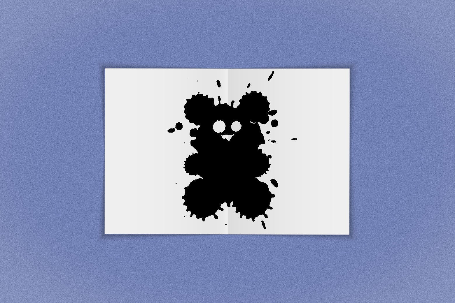 A Rorschach test that looks like a teddy bear.