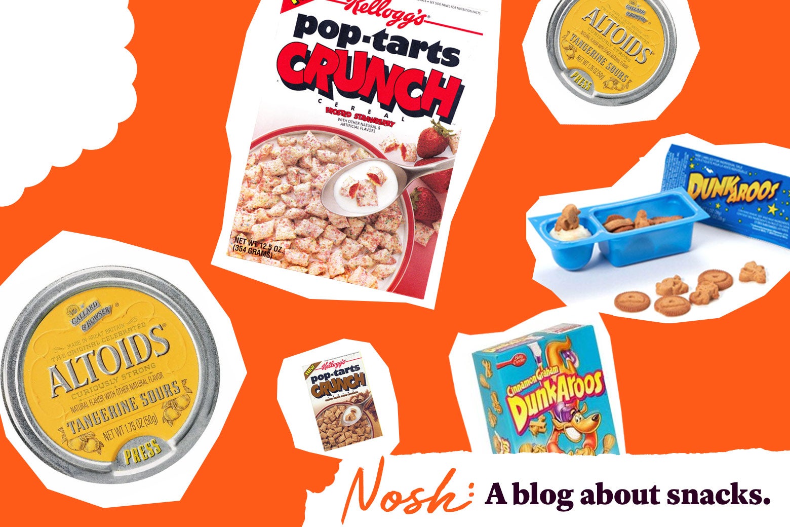 Pop-Tarts Crunch, Altoids Tangerine Sours, and Dunk-a-Roos.