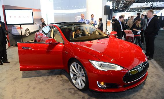 The Tesla Model S is introduced at the 2013 North American International Auto Show in Detroit on Jan. 15.