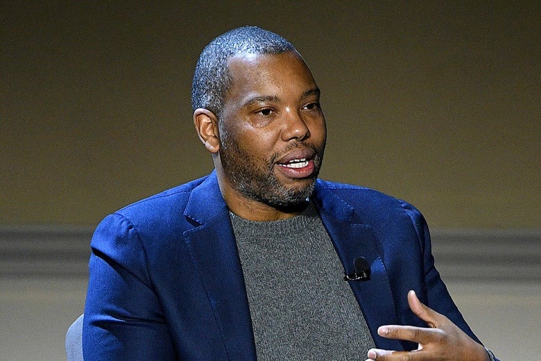 Ta-Nehisi Coates speaking at an event.