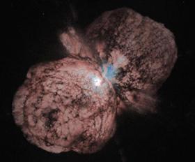 Eta Carinae seen by Hubble Space Telescope.