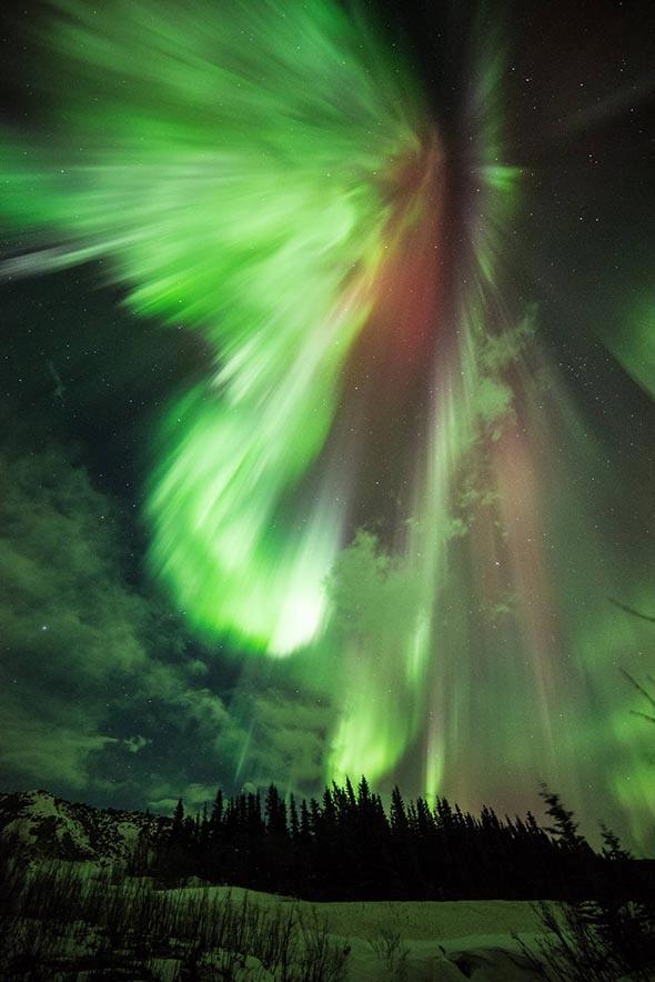Earth experienced a geomagnetic storm and aurora visible in the 