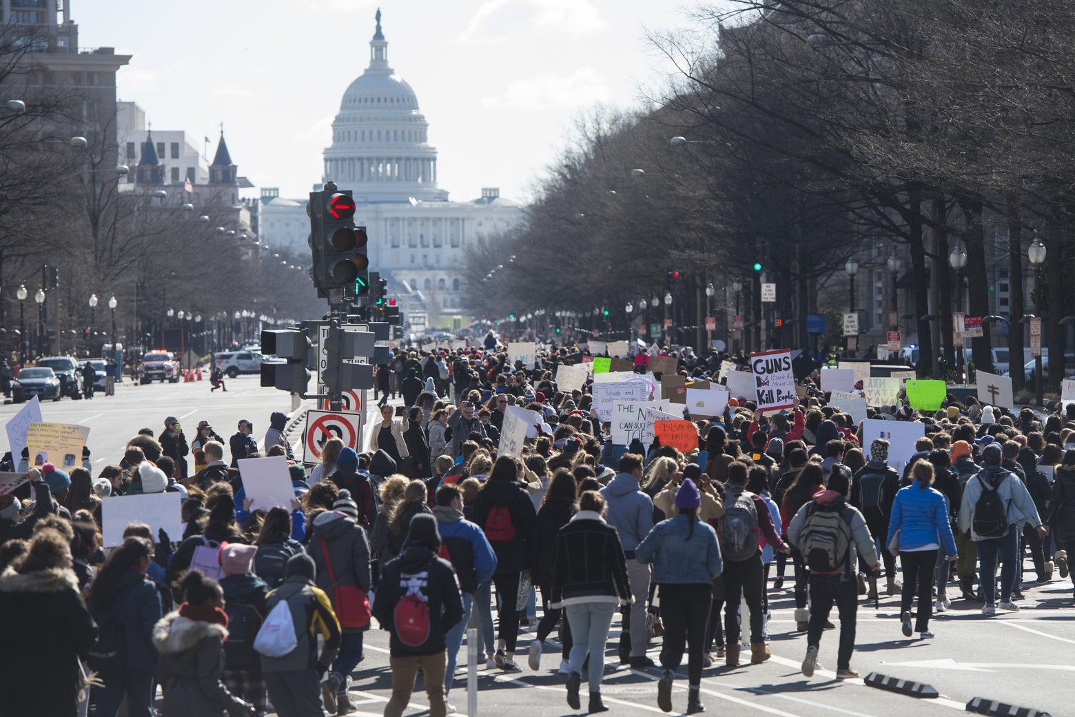 Students from thousands of schools stage a walkout to protest gun ...