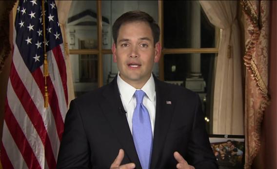 Marco Rubio during his State of the Union Response.