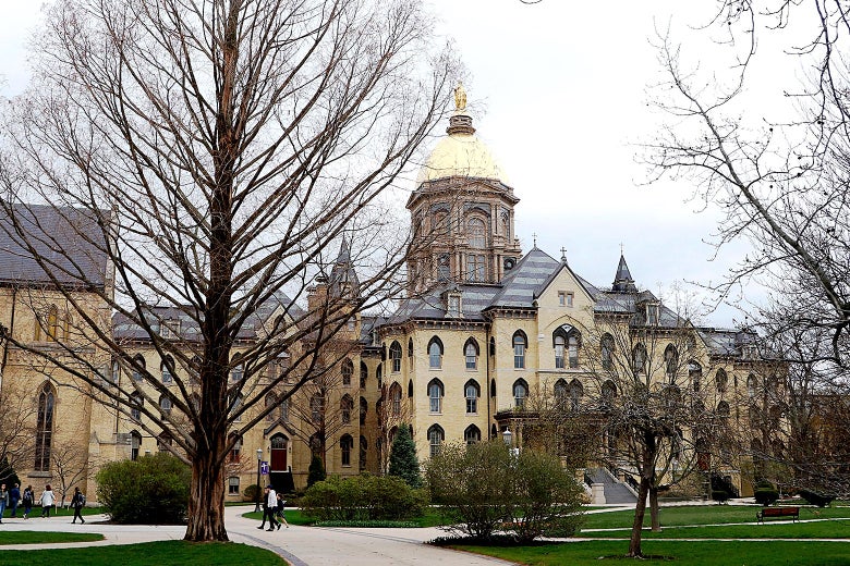 The campus of Notre Dame University.