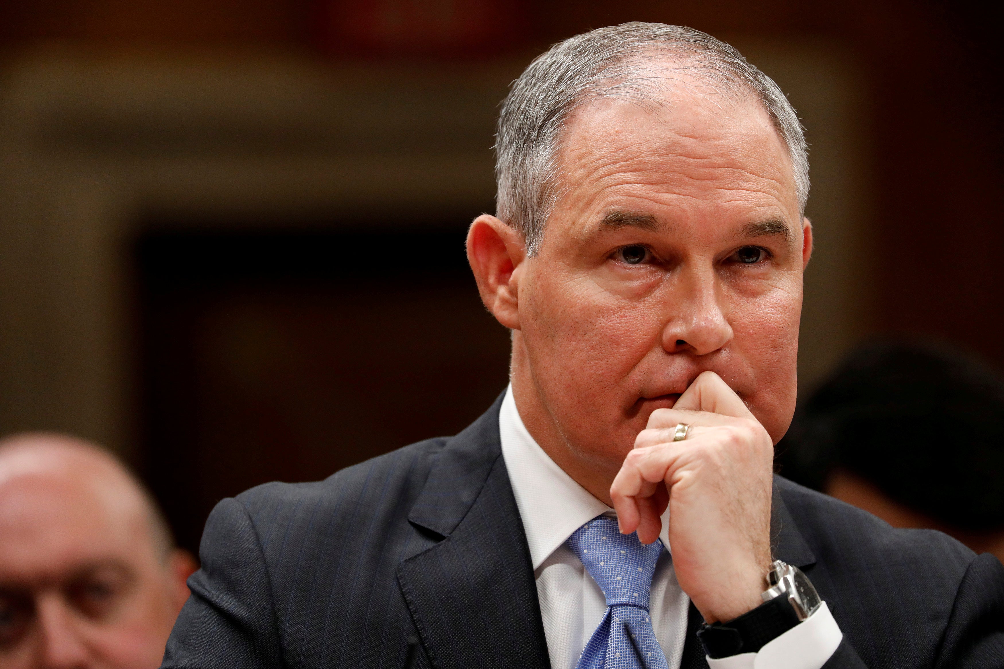 Environmental Protection Agency Administrator Scott Pruitt testifies before a Senate Appropriations Subcommittee hearing on Capitol Hill in Washington, D.C. on June 27, 2017. 